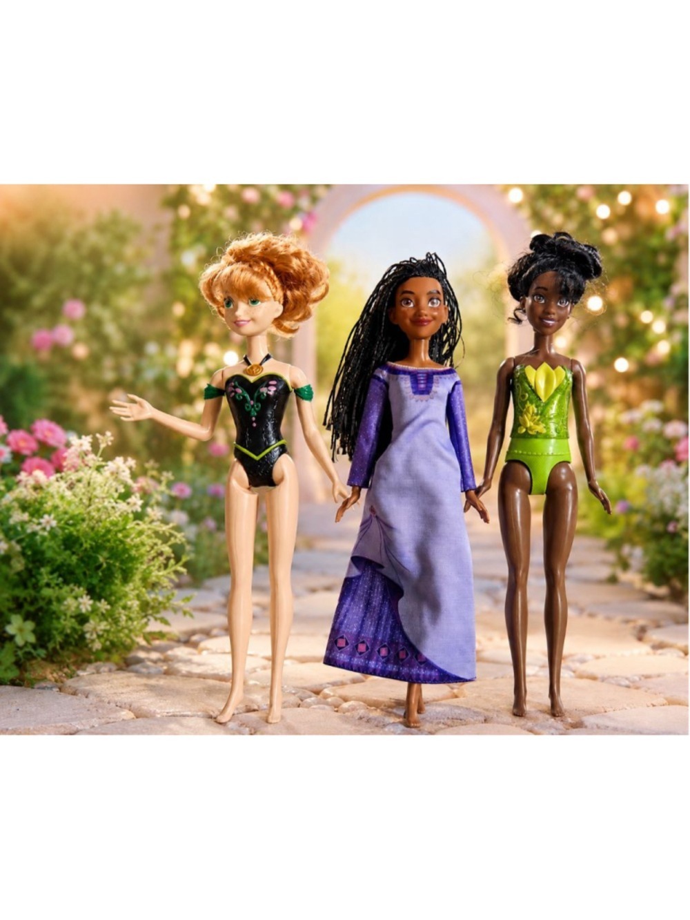 Disney Mattel Doll Lot Anna Frozen Princess Tiana Asha 12" Fashion Dolls